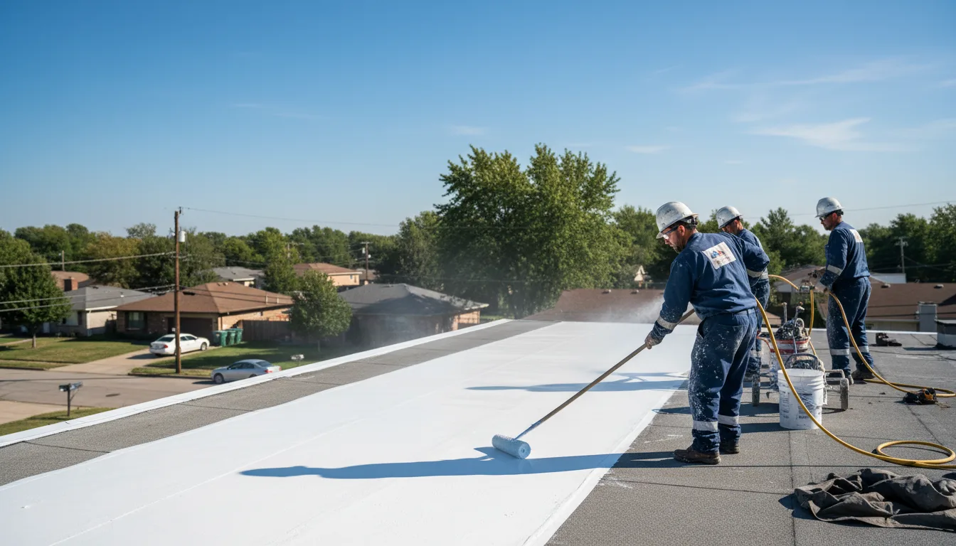 Commercial roof coating in Warren, TX near me